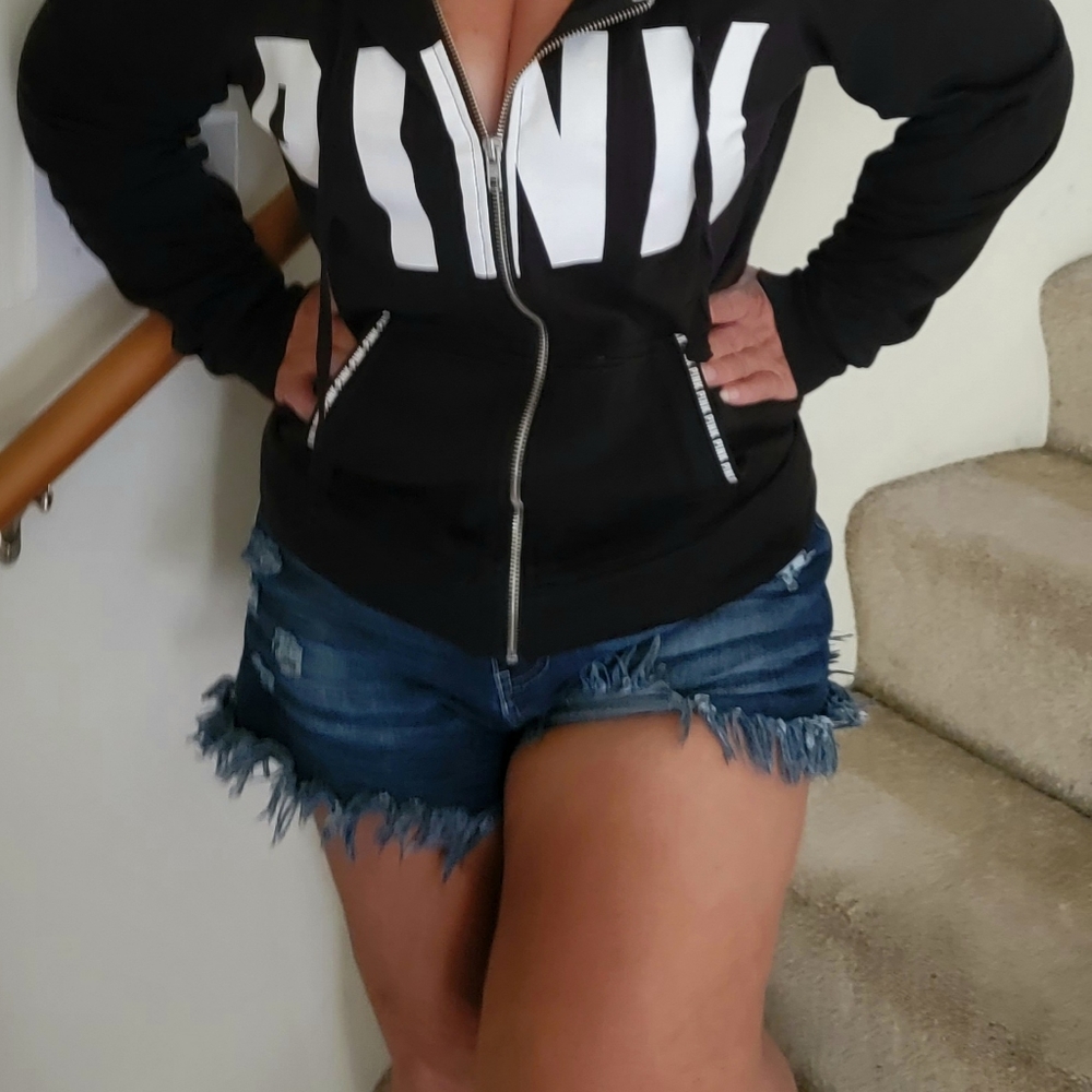 Victoria’s Secret Pink Full Zip Black Hoodie